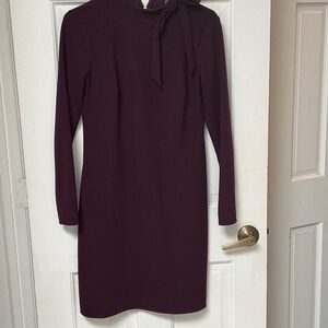 Calvin Klein Deep Purple Long Sleeve Dress